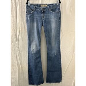 Buckle BKE Denim Women's Sabrina Low Rise Boot Stretch Distressed 29w 35.5 Jeans